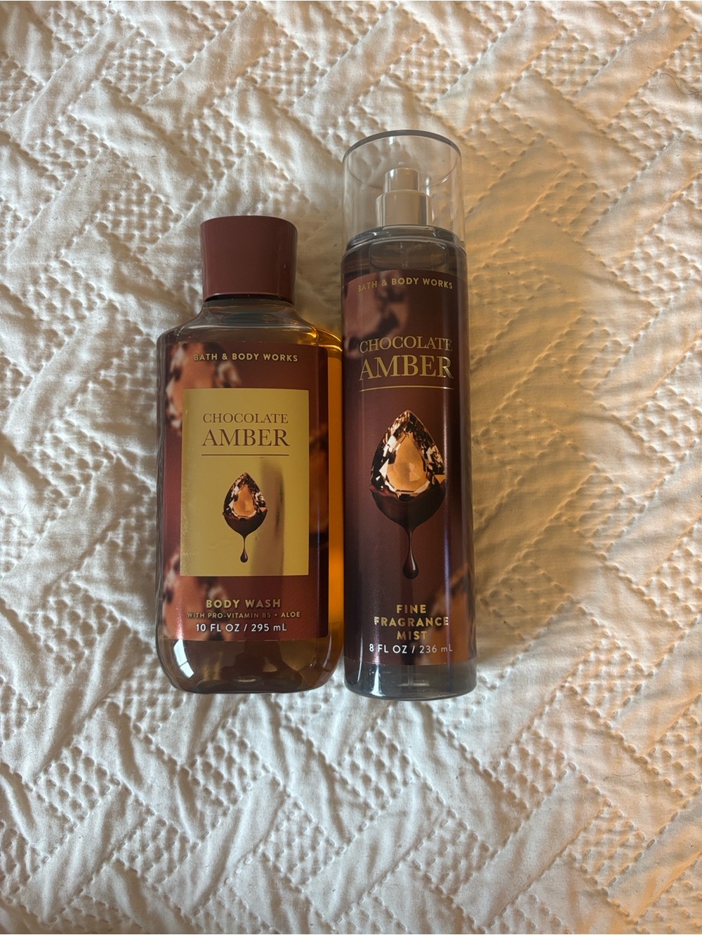Bath & Body Works Chocolate Amber Set